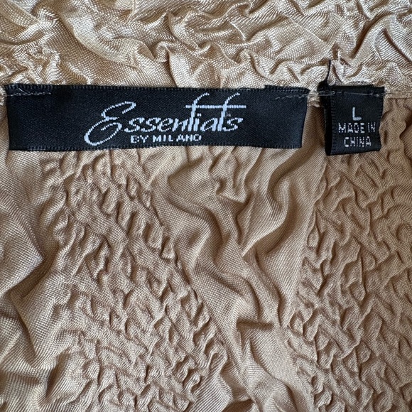 Essentials Textured Tan Button Down Shirt - Picture 5 of 5